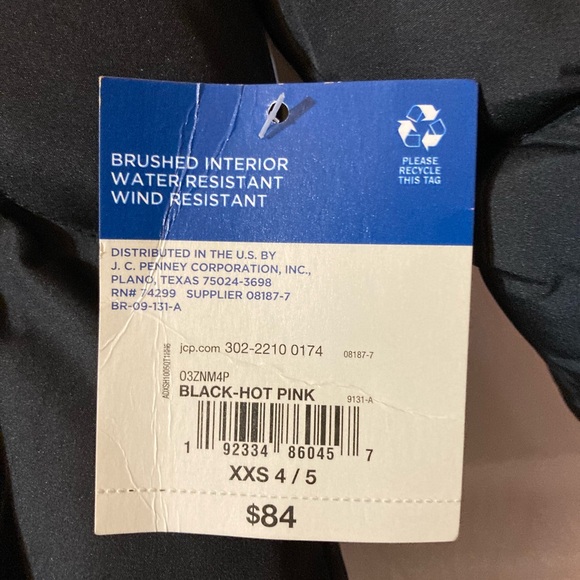 Arizona Jean Company Black and Pink Kids Puffer Jacket - Picture 8 of 8